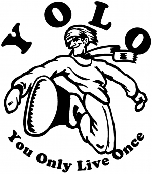 YOLO You Only Live Once Snow Boarding