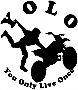 YOLO You Only Live Once Freestyle Moto X Sports car-window-decals-stickers