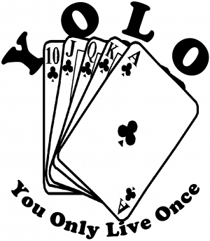 YOLO You Only Live Once Gambling Poker Other car-window-decals-stickers