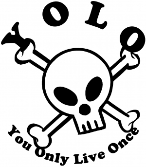 YOLO You Only Live Once Cute Skull