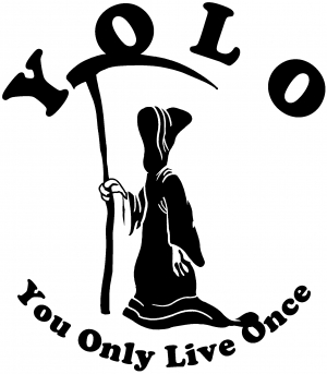YOLO You Only Live Once Grim Reaper Funny car-window-decals-stickers