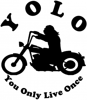 YOLO You Only Live Once Biker Biker car-window-decals-stickers