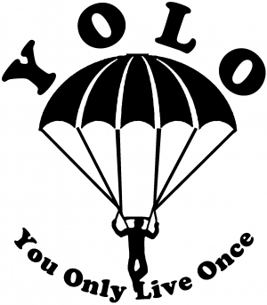 YOLO You Only Live Once Skydiving Sports car-window-decals-stickers
