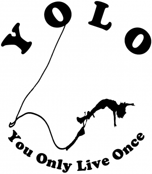 YOLO You Only Live Once Bungie Jump Sports car-window-decals-stickers