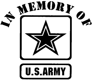 In Memory Of Army Military car-window-decals-stickers