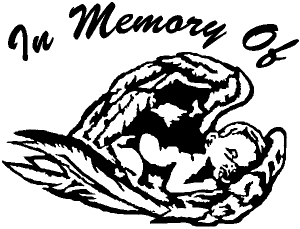In Memory Of Angel Baby  Christian car-window-decals-stickers