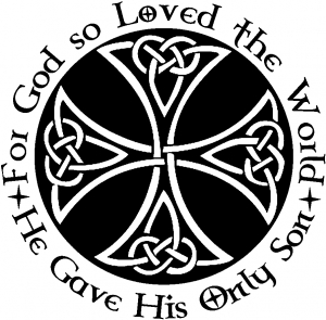 Celtic Cross John 3:16 God Loved the World Christian car-window-decals-stickers