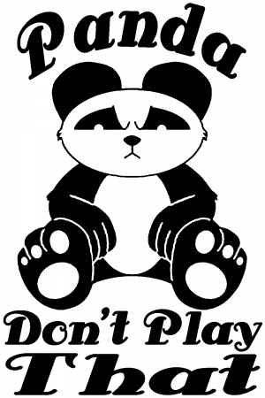 Panda Dont Play That Funny car-window-decals-stickers