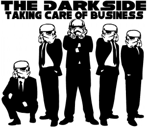The Dark Side Taking Care Of Business Funny car-window-decals-stickers
