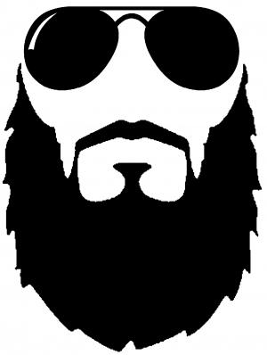 Fu Manchu Beard With Sunglasses Country car-window-decals-stickers