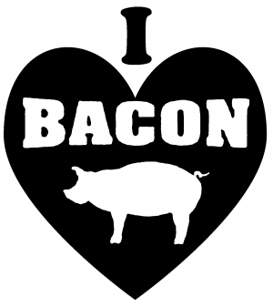 I Love Bacon Funny car-window-decals-stickers