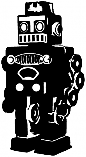 Retro Robot Sci Fi car-window-decals-stickers