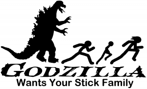 Godzilla Wants Your Stick Family