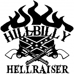 Hillbilly Hellraiser Country car-window-decals-stickers