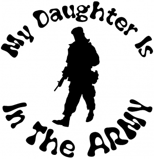 My Daughter Is In The Army Military car-window-decals-stickers
