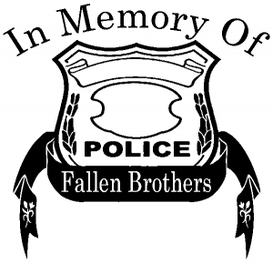 In Memory Of Fallen Police Brothers Other car-window-decals-stickers
