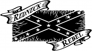 Redneck Rebel with Rebel Flag