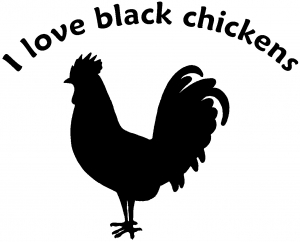 I Love Black Chickens Animals car-window-decals-stickers