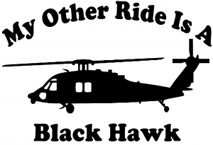 My Other Ride Is A Black Hawk Helicopter Military car-window-decals-stickers