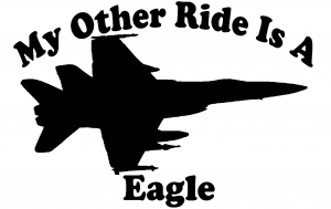 My Other Ride Is A Eagle Military car-window-decals-stickers