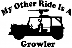 My Other Ride Is A Growler Military car-window-decals-stickers