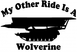 My Other Ride Is A Wolverine Military car-window-decals-stickers