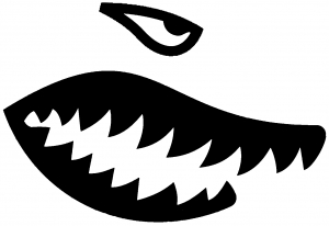 Shark Teeth Military car-window-decals-stickers