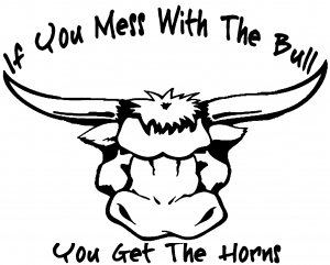 Mess With The Bull Get The Horns Country car-window-decals-stickers