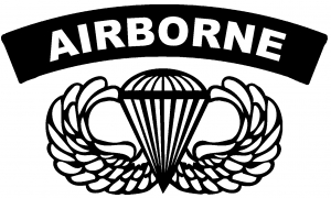 AIRBORNE Banner With Wings Military car-window-decals-stickers