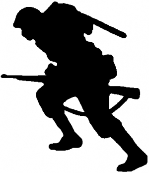 Soldier Silhouette Military car-window-decals-stickers