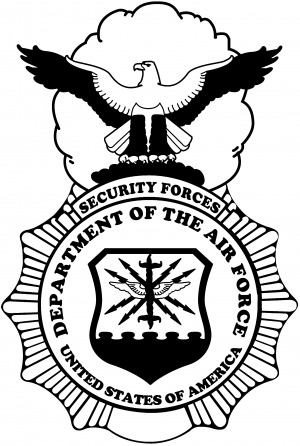 Department Of The Air Force Security Forces With Eagle Military car-window-decals-stickers
