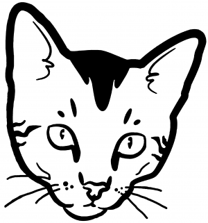 Short Haired Cat Face Animals car-window-decals-stickers