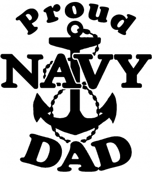 Proud Navy Dad Anchor Military car-window-decals-stickers