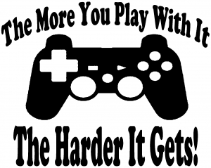 The More You Play With It Playstation Video Games Funny car-window-decals-stickers