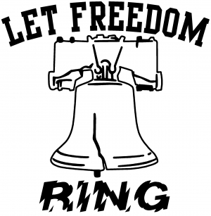 Liberty Bell Let Freedom Ring Patriotic car-window-decals-stickers