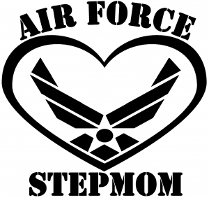 Air Force Step Mom Heart Military car-window-decals-stickers