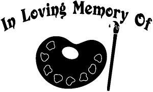 In Loving Memory Of Artist Brush Pallet Other car-window-decals-stickers