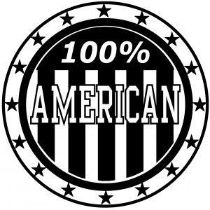 100 Percent American Pride Patriotic car-window-decals-stickers
