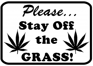 Please Stay Off The Grass Marijuana Pot