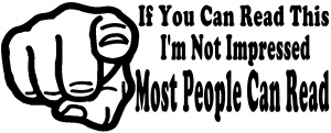 Most People Can Read Funny car-window-decals-stickers