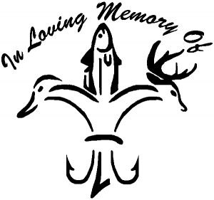 In Loving Memory Hunting & Fishing Car Decals