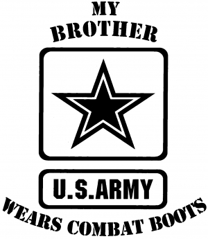 My Brother Wears Combat Boots Army Military car-window-decals-stickers