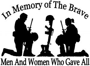In Memory Of The Brave Men And Women Who Gave All Military car-window-decals-stickers