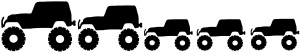 Jeep Stick Family With Three Kids Off Road car-window-decals-stickers