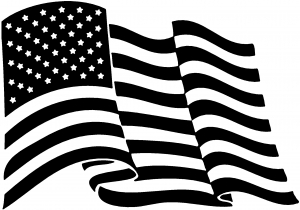 Waving American Flag  Patriotic car-window-decals-stickers