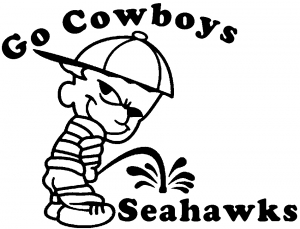 Go Cowboys Pee On Seahawks Pee Ons car-window-decals-stickers