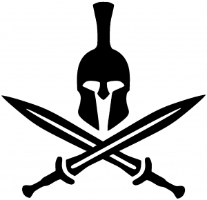 Spartan Helmet and Swords Military car-window-decals-stickers
