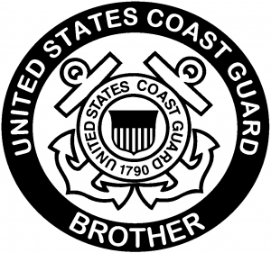 United States Coast Guard Brother Military car-window-decals-stickers