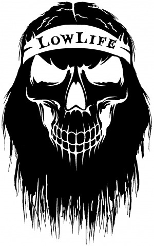 Beard Skull Lowlife Skulls car-window-decals-stickers