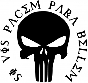Punisher Skull Si Vis Pacem Para Bellem Skulls car-window-decals-stickers